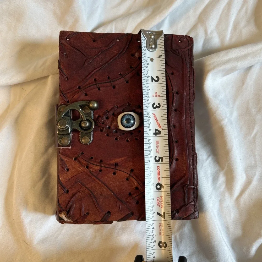 Hocus Pocus Leather Journal Spell Book 5x7 Lock Clasp